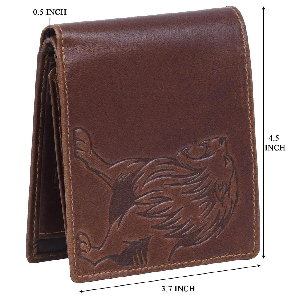 Leo Karamellbrunt Läderplånbok för Män