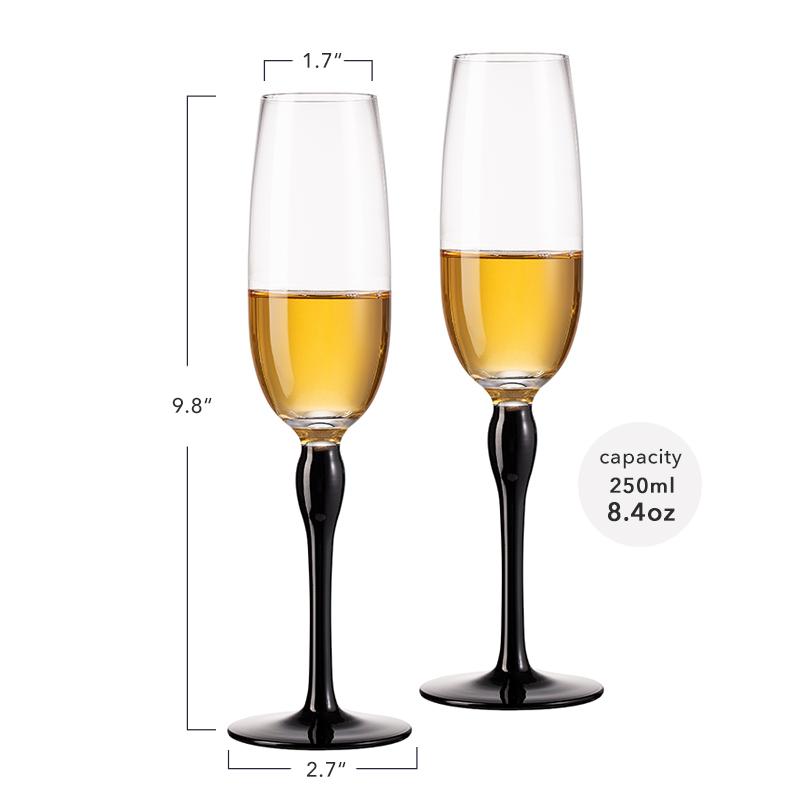 Vintage Champagne Goblet 8.4(fl.oz) Sparkling Wine Glasses Drink Ware Home Bar Suitable For Birthday Christmas And Wedding Gifts
