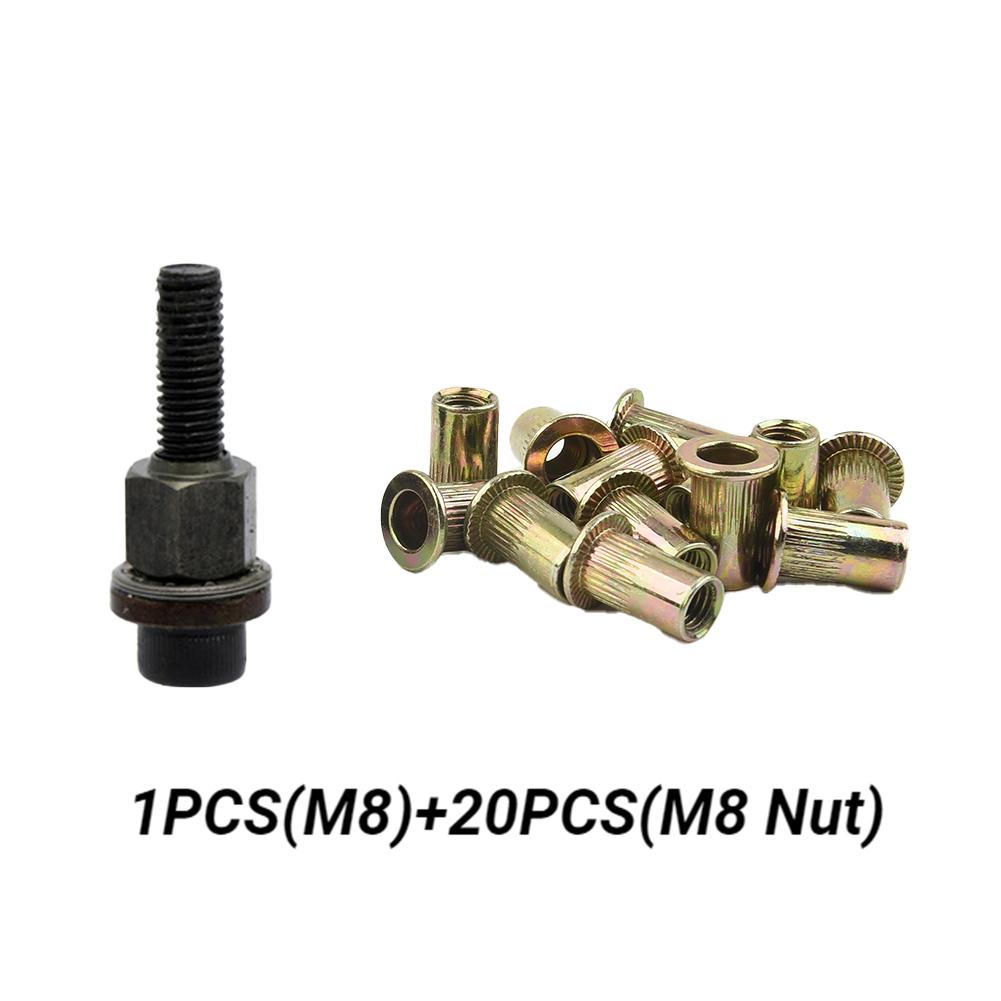 Rivet Nut Head Tool Set of 21PCS for Hand Riveters Features a Range of Nuts from For M3 to M10 for Replacement