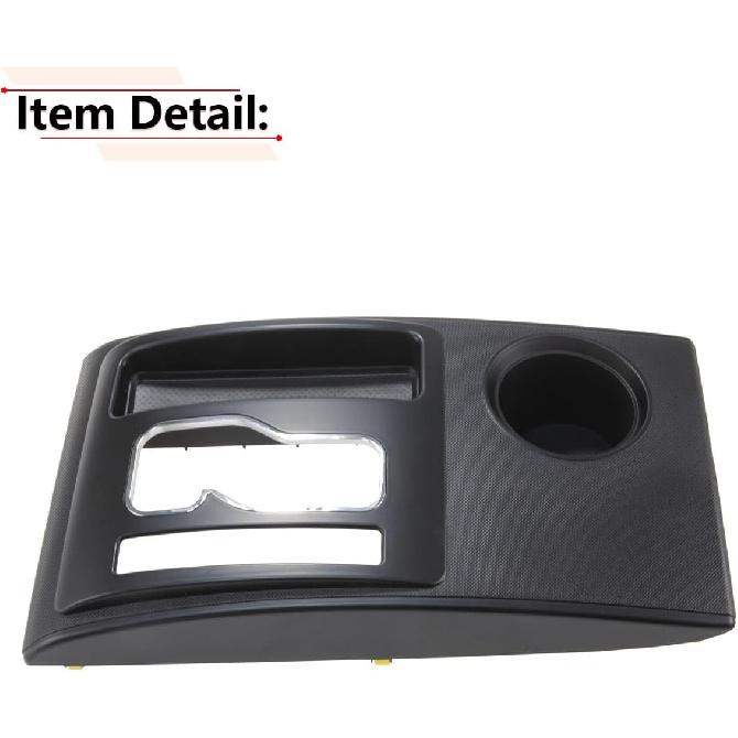 RLB-HILON Black Center Console Shifter Bezel Gear Shift Panel Cover Cup Holder Trim Compatible With Toyota Tacoma 2005-2015