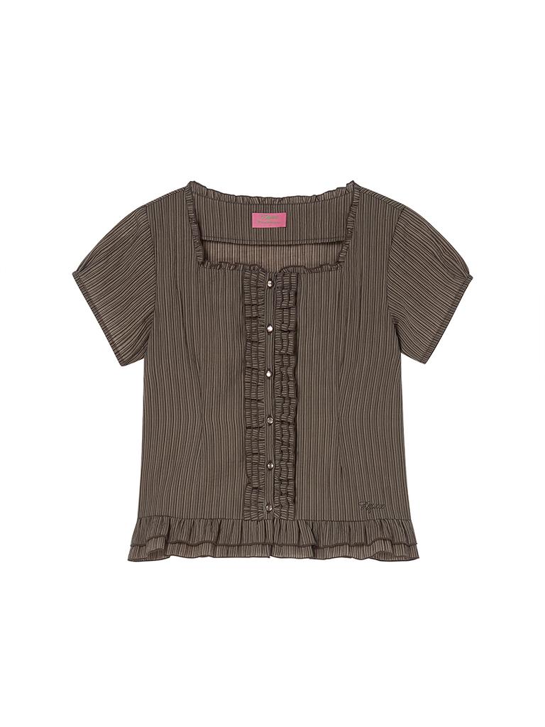 NYXX Square Blouse Brown