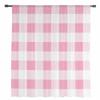Pink Plaid Sheer Curtains for Living Room Decoration Window Curtains for Kitchen Tulle Voile Organza Curtains