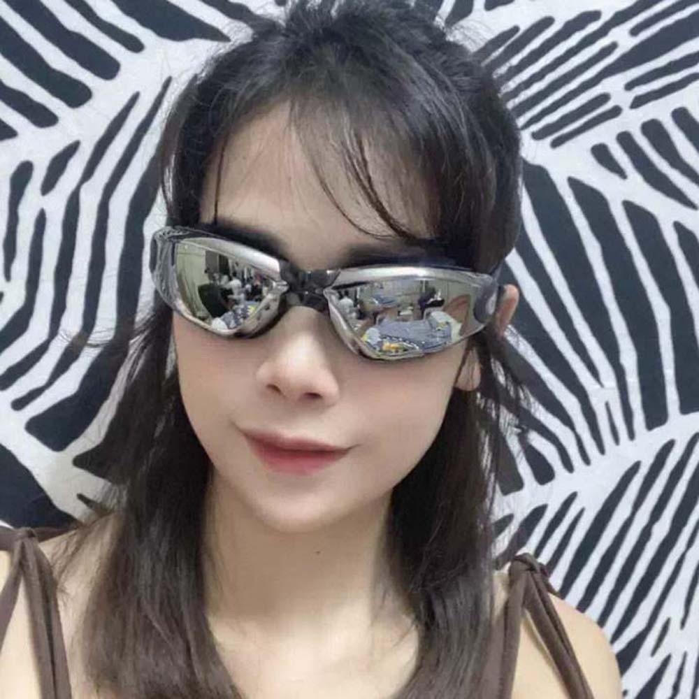 Waterproof Swim Glasses with Earplugs Dazzling Colors Anti-fog Swimming Eyewear  Snorkeling