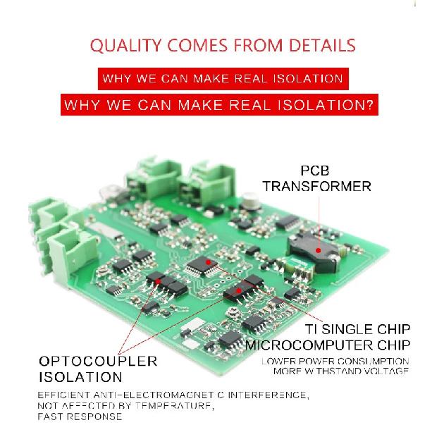 Signal Isolator Power Current Transmitter 4-20mA to 0-10V Isolator Distribution Signal Splitter 4-20mA Analog Isolation 0-5V