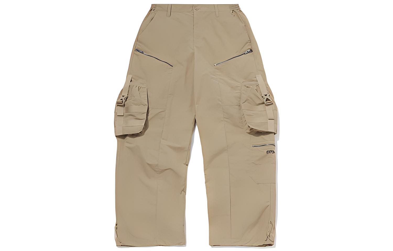 Li Ning Casual Pants Men s Authentic Khaki Moderate Cargo Pants AKXQ557-1 XXXL