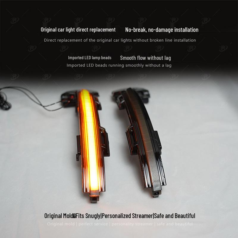 Skoda Octavia 2021+ Blue Sequential Rearview Mirror Turn Signal Light Modification