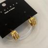 Elegant Metal Multi-Layer Winding Earrings for Women - Light Luxury Niche Design In High-Grade Gold-Plated Copper