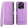 DIERFENG DF-03 Leather Case For Honor X5c Plus 4G / X5c 4G / Play10A 4G Lines Imprint Wallet Phone Cover with Wrist Strap