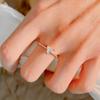 Kinel Triangle Natural Zircon Rings for Women Romantic Rose Gold Jewelry Gift