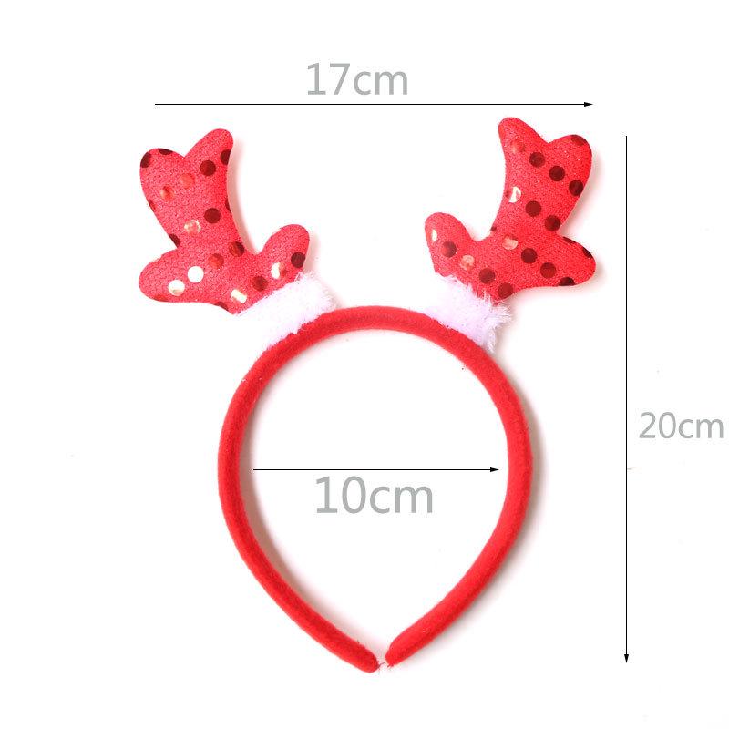 Christmas Headband: Santa, Snowman & Reindeer Antlers for Kids' Party