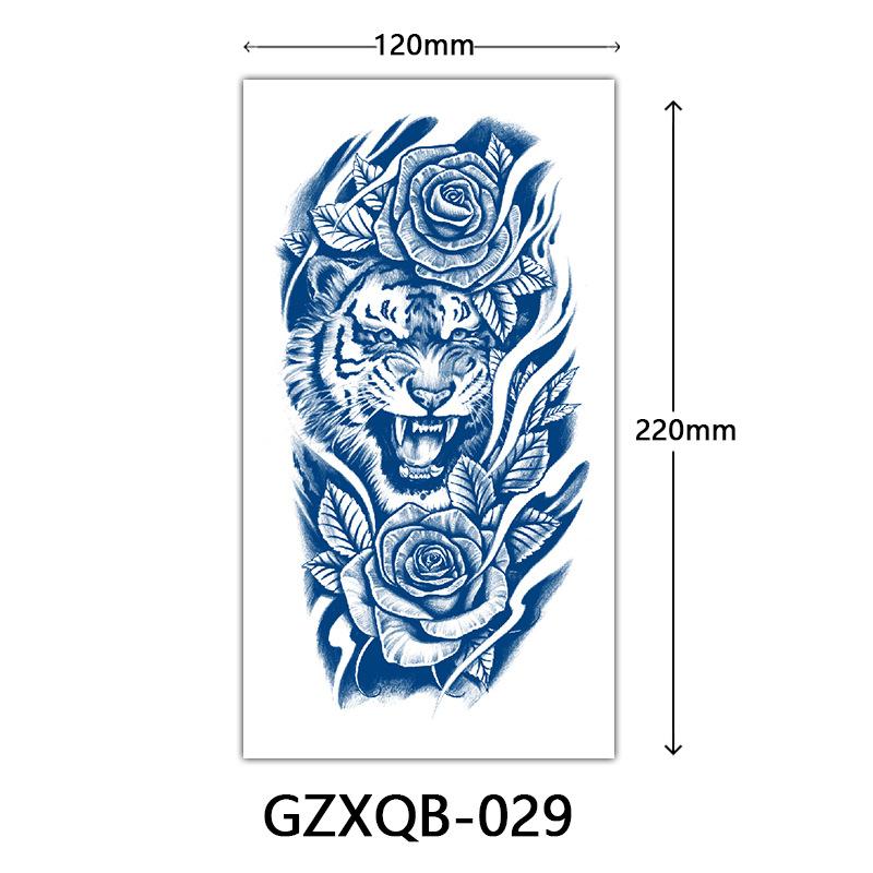 Herbal Half Arm Tattoo Stickers, Big Arm Juice Semi-Permanent Tattoo Stickers, Sweatproof Tattoo