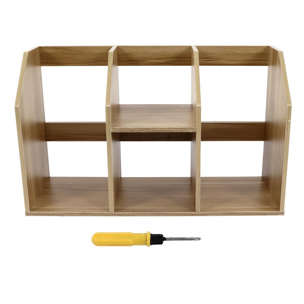 Schreibtisch-Bücherregal Mehrschichtiges Design Große Kapazität Kompakte Struktur Einfaches Holz-Bücherregal für Home-Office