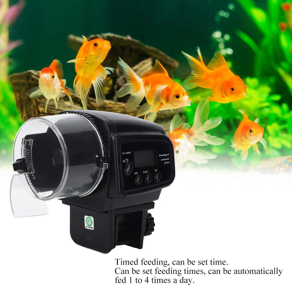 Adjustable Automatic Feeder Food Timer with Display Screen for Fish Tank Aquarium