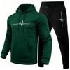 Casual Simple Print Men's Hooded Suit Fashionable Loose Sport Wear Men’s