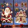 Natale 2027 Nuovi Adesivi per Finestra Babbo Natale Carino Renna Pupazzo di Neve Fiocco di Neve Xmas Adesivi per Vetro Decorazioni per Finestre di Casa Negozio Invernali Regali