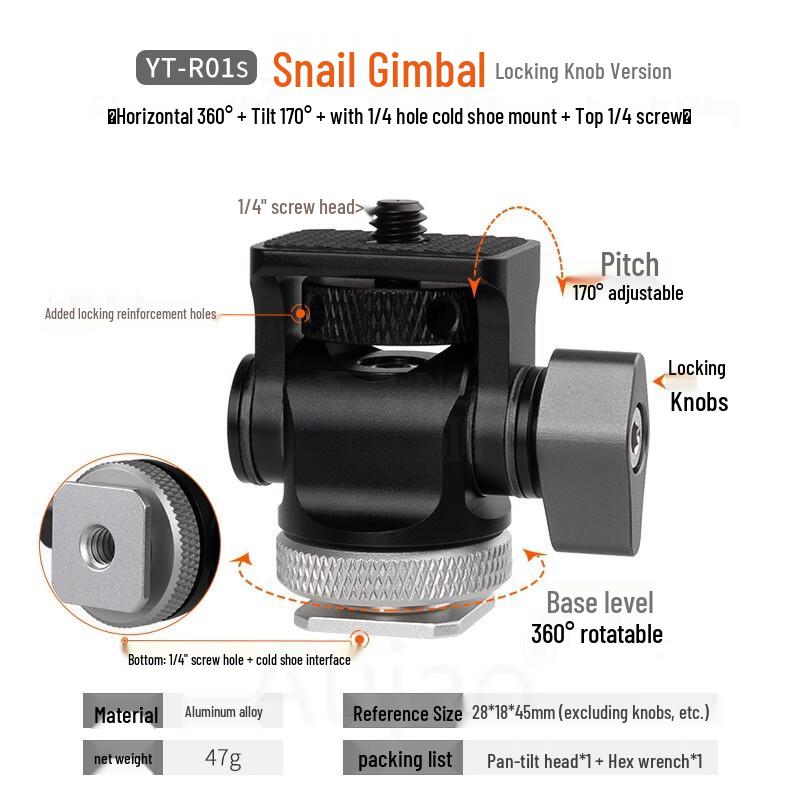 TEXIAN Damping Swivel Monitor Mount for Camera Cages