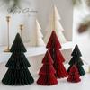 2 kusy vánoční dekorace origami vánoční stromek bytové doplňky stolní sváteční atmosféra dekorační rekvizity