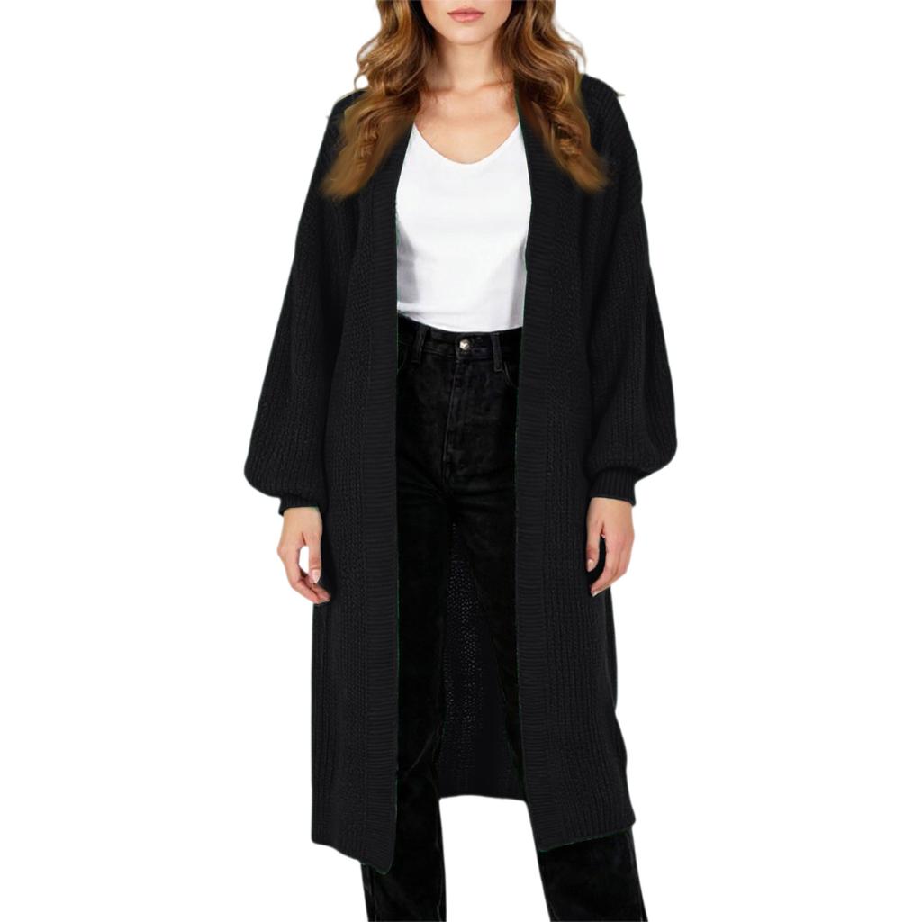 Fashionable Women's Long Knitted Sweater Cross-border  Winter Knitted Jacket