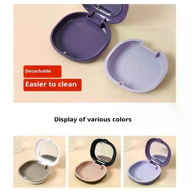 Retainer Box Magnetic Cover Fake Teeth Denture Storage Case Mouth Guard Aligner Braces Orthodontics Container Oral Hygiene