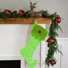 Large Christmas Stocking Soft Fabric Hanging Sock Holiday Party Gifts Bag Decoration For Christmas Tree Ornament Mantels
