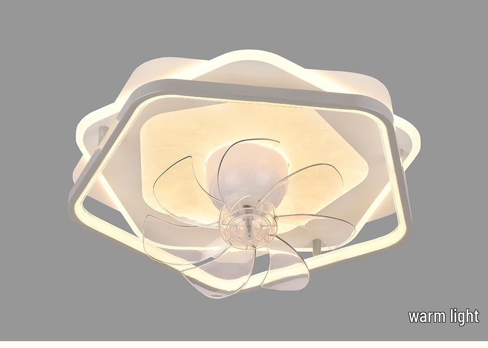 Smart Silent Ceiling Fan Light with Variable Frequency for Modern Bedrooms