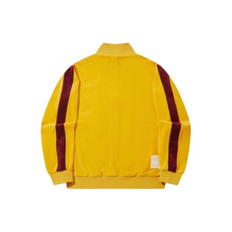 Li Ning X Bruce Lee Collaboration Kung Fu Series Loose Embroidered Ribbed Cuff Zipper Casual Jacket Men Jacket Ceylon-Yellow AFDT879-2