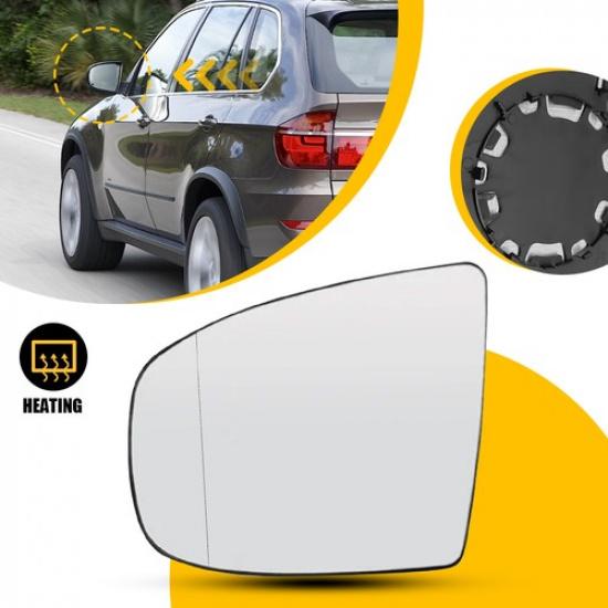 Left Side Mirror Glass for BMW X5 X6 / E70 E71 E72 with Auto Dimming Driver Side