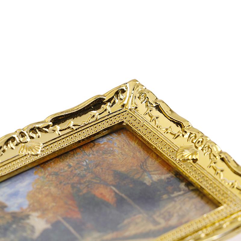 Diy Dollhouse Mini Oil Painting Dollshouse Miniature 1:12 Furniture Doll House