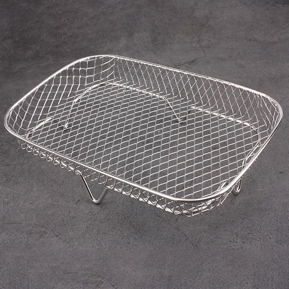 3 Layers Air Fryer Rack Stainless Steel Grill Dehydrator Racks Air Fryer Stacking Steamer Roasting Rack Kitchen Accessories