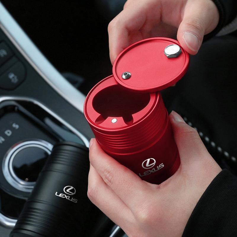 Car Ash Tray Cup Aluminum Alloy Cigarette Ashtray For Lexus F-SPORT ES RX NX LS UX LM LX GX LC RZ IS CT GS RC HS SC TX LBX IS300 AFG1