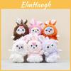 Adorable Cartoon Rabbit Plush Keychain Cute Stuffed Toy For Kids Backpack Decoration