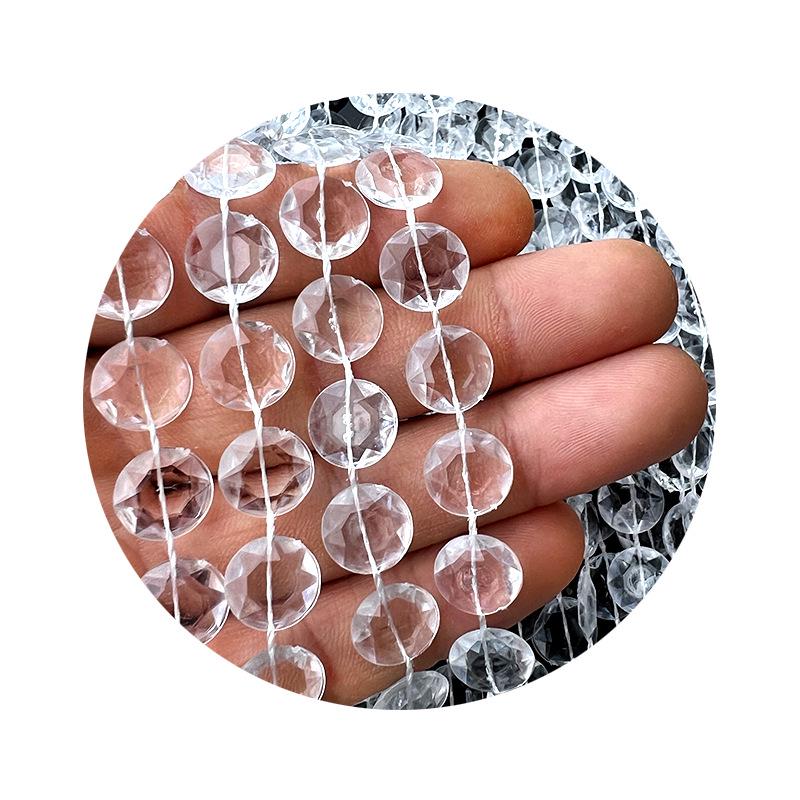 11mm UFO Disc Acrylic Beaded Curtain for Wedding Décor, Ceiling Hanging, and Aisle Runner.