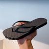 Flip-flops women's summer new non-slip outdoor wear solid color pinched feet seaside beach couple men's cool slippers