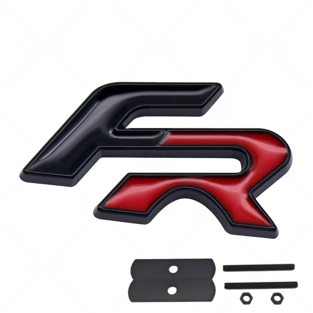 3D Metal FR Logo Badge Sticker Side Fender Rear Trunk Emblem Decal High-Quality Automotive Accessories