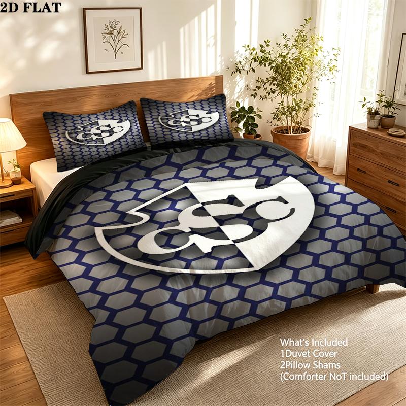 Club Sport Cartagines Pattern Bedding Set Quilt Cover Pillowcase Home Decor Gift (1 * duvet cover + 2 * pillowcase, without core)