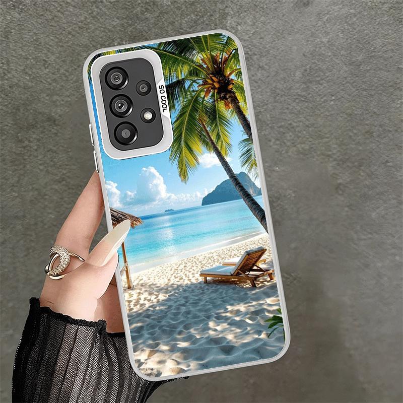 Sommer Strand Meer Palmenbaum Urlaub Stoßfeste Handyhülle für Samsung A17 A16 A15 A14 A37 A57 A36 A56 A26 A35 A55 A25 A34 A54 A2