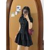 Small Waist Short Skirt French Temperament Short Sleeve Shirt Dress Children's Summer New Casual Design