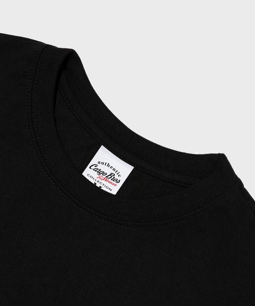 CARGOBROS FOR WOMAN Retro Number Logo Short Sleeve T-Shirt (Black)