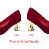 Fashion Rimocy Elegant Ladies Red Silk Wedding Bride Shoes Pearl Bowknot Pointed Toe Pumps Women Sexy Party Dress High Heels Shoes Woman