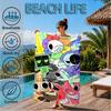 Colorful Cartoon Dandy Beach Towel, Super Soft Microfiber, Perfect Gift for Her/Him, Birthday, for Pool, Beach, Travel, Decor Beach Party