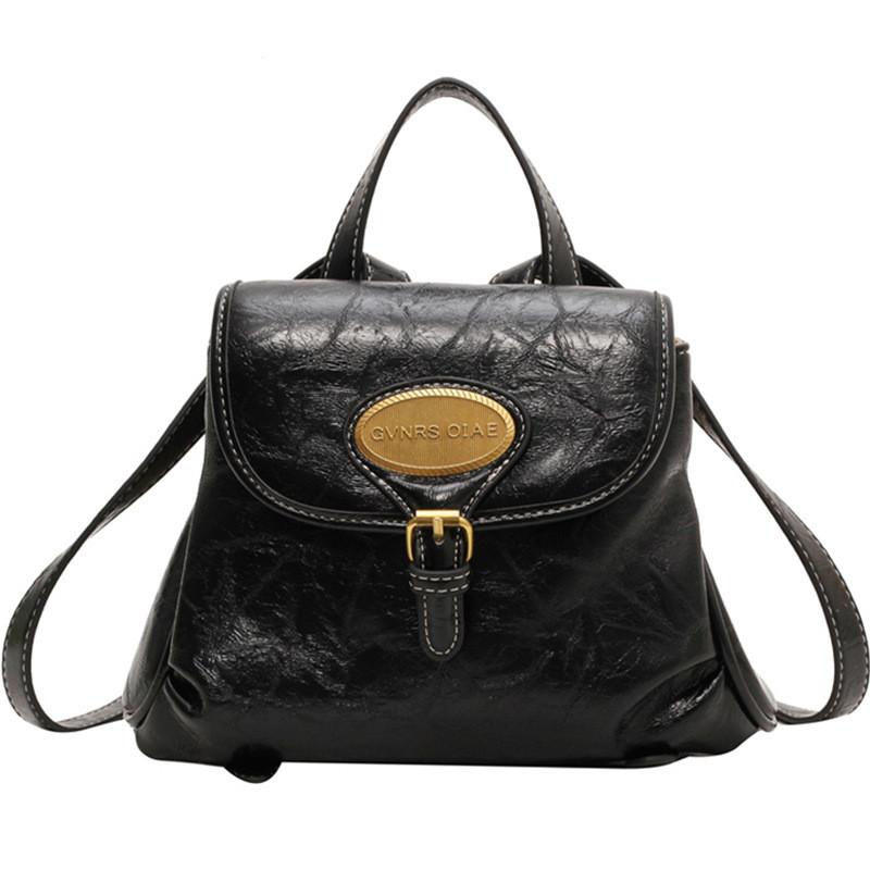 Ielgy Backpack Portable Bucket Bag Casual All-Match High-End Outing Backpack