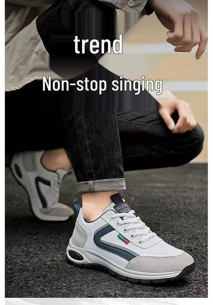 Men's Lightweight Waterproof Running & Work Shoes - Comfortable, Thick Sole, Casual Outdoor Sneakers for Spring & Autumn