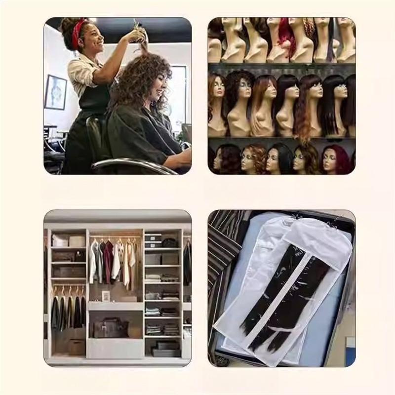 1pc Non-woven Fabric Wig Storage Bag, Wig Hanging Bag, Dust Cover