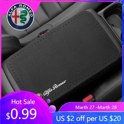 For Alfa Romeo Car Armrest Mat Fashion Arm Rest Cushion Accessories For Alfa Romeo Giulia Stelvio Giulietta 156 159 147 Mito Ton
