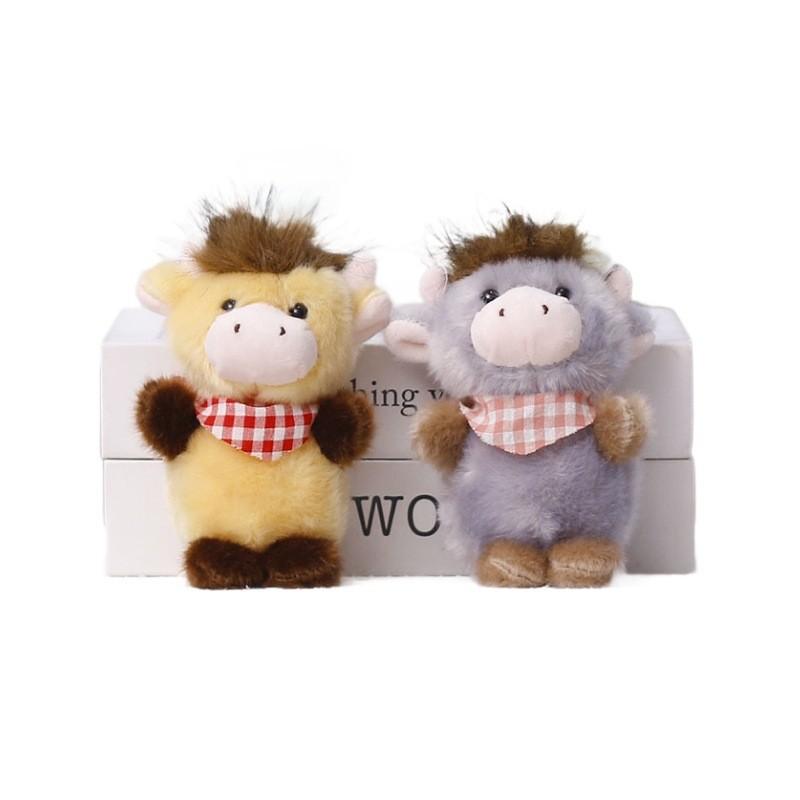 Baby Cow Plush Doll Keyring Soft Cotton Toy For Backpack Decor And Gifts