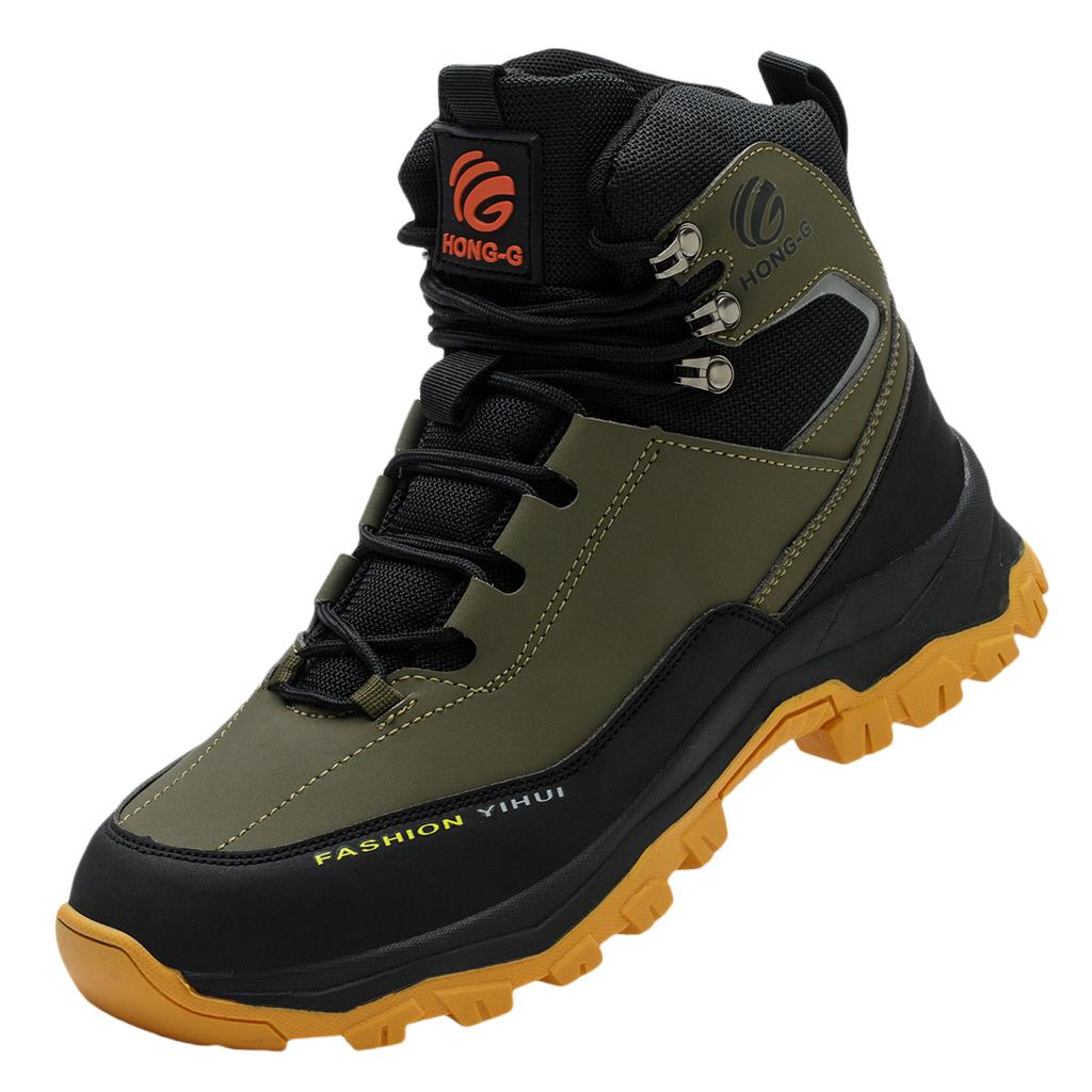 Safety Boots for Men Indestructible Steel Toe Work Boots Anti-smash Stab-resistant Safety Shoes Biker Botas Para Hombre Boots