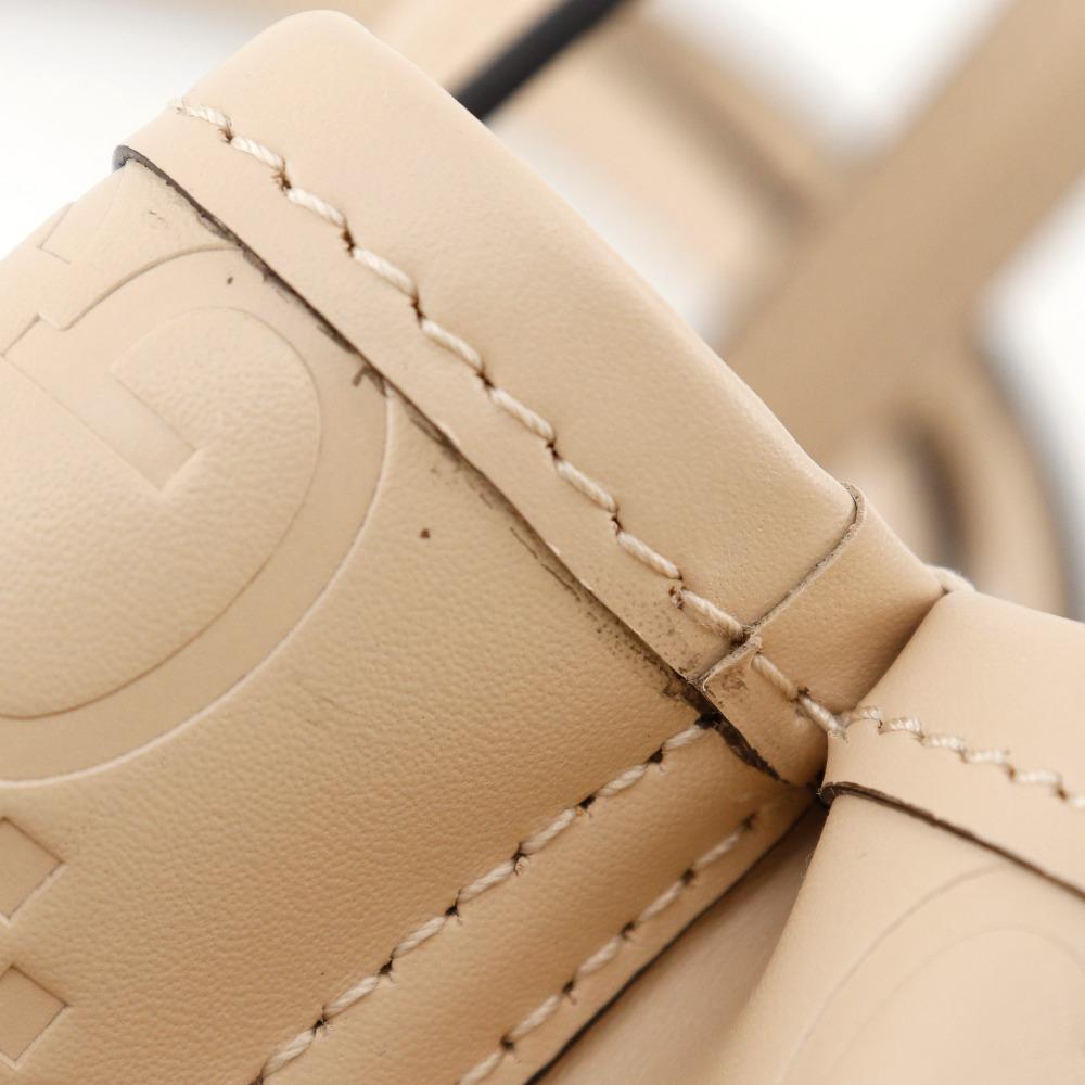 Gucci Super Mini Bag Handbag 790133 2WAYShoulder Jumbo GG Beige Leather Women Used