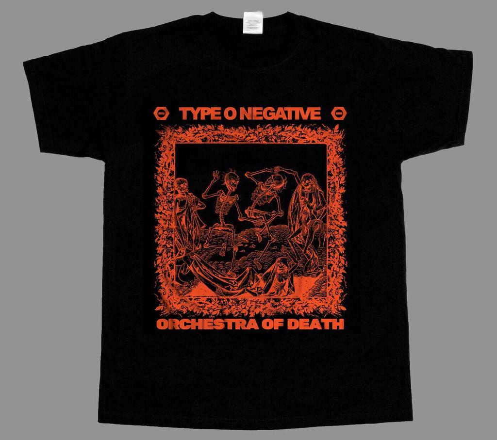 Type O Negative Orchestra T-Shirt, Black Graphic Tee, Gothic Metal Shirt, Skeleton Artwork, Rock Band T-Shirt