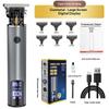 Hair Clipper Digital Display Electric Hair Clipper Professional Carving Oil Head Push Multifunctional Electric Clipper Rechargeable
