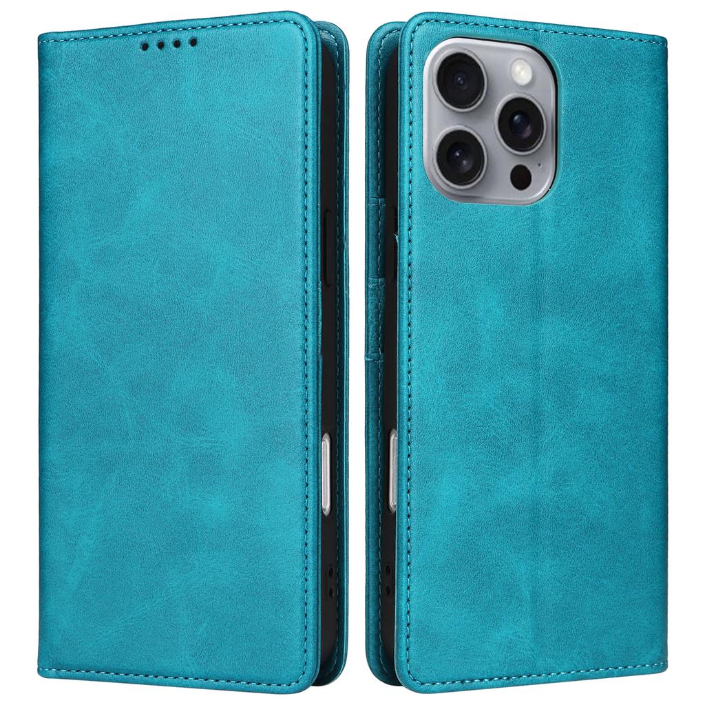 Für iPhone 16 Pro Max Hülle PU Leder RFID-Blockierung Handyhülle Ständer Ansicht